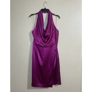 Aidan Mattox Magenta Cowl Neck Women Dress US Size 18